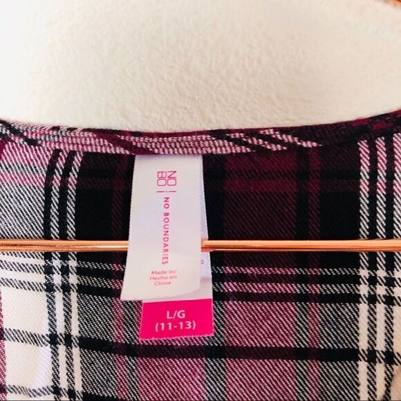 🌵12/$25 EUC No Boundaries Plaid Criss Cross Top Jr - Picture 4 of 6